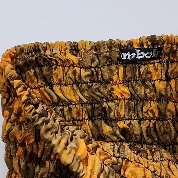 Lombok Romper Semi Sheer Onesie Boho  Stretch Orange Brown Size Small/Medium - Picture 5 of 13